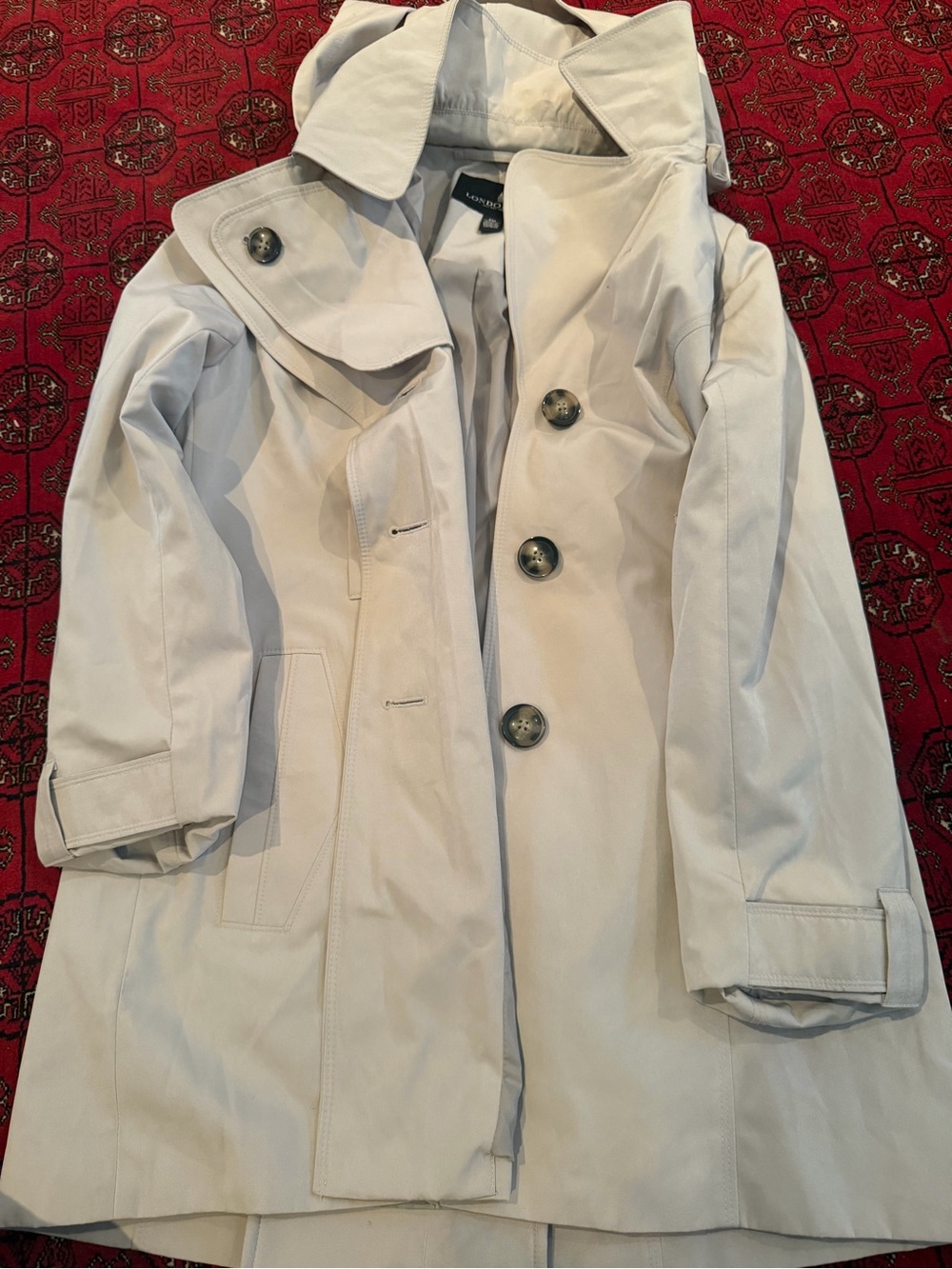 London Fog Women's Cream Trench Coat